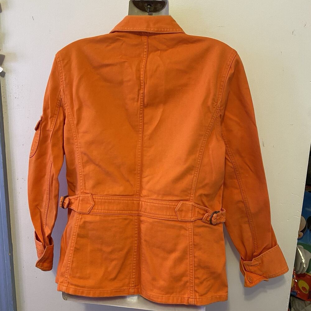 JonesNewYorkSport Jacket Women S Utility Chores Barn Work Outdoor Orange Canvas - Picture 9 of 10